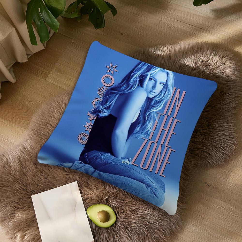 Singer B-Britneys S-Spears cushion cover Living Room Accent Couch Back Support Square Lounge Restful Nap Companion Pillow Case