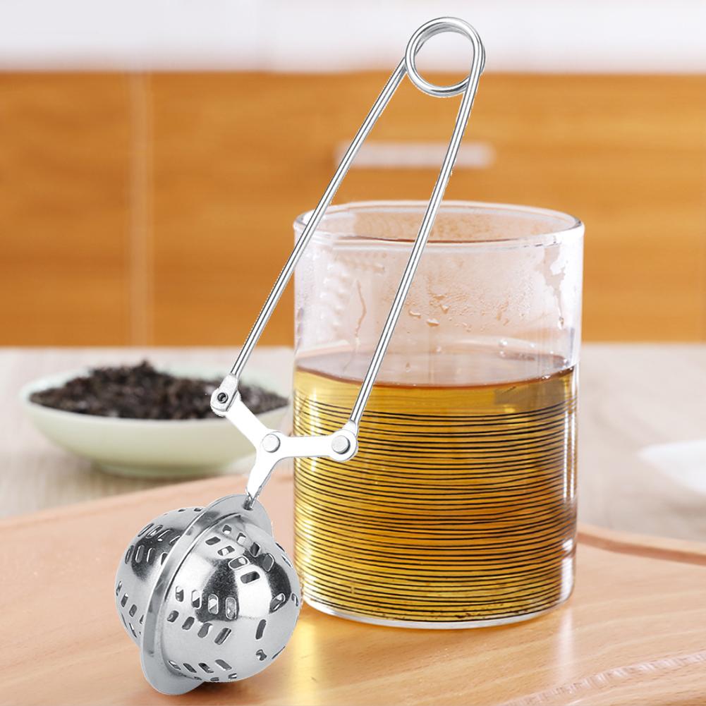 2pcs Stainless Steel Tea Strainer Reusable Ball Mesh Tea Infuser Filter Kitchen Accessory