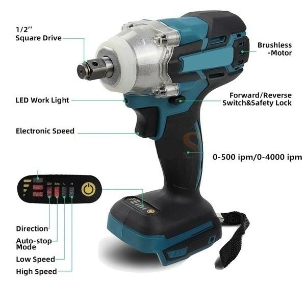 Buy DTW285 Impact Wrench Brushless Motor Cordless Electric Wrench Power