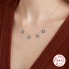 925 Sterling Silver Necklace For Women Color Cross Necklace Charms Chains Fine Jewelry Choker Bijoux Femme   Trend