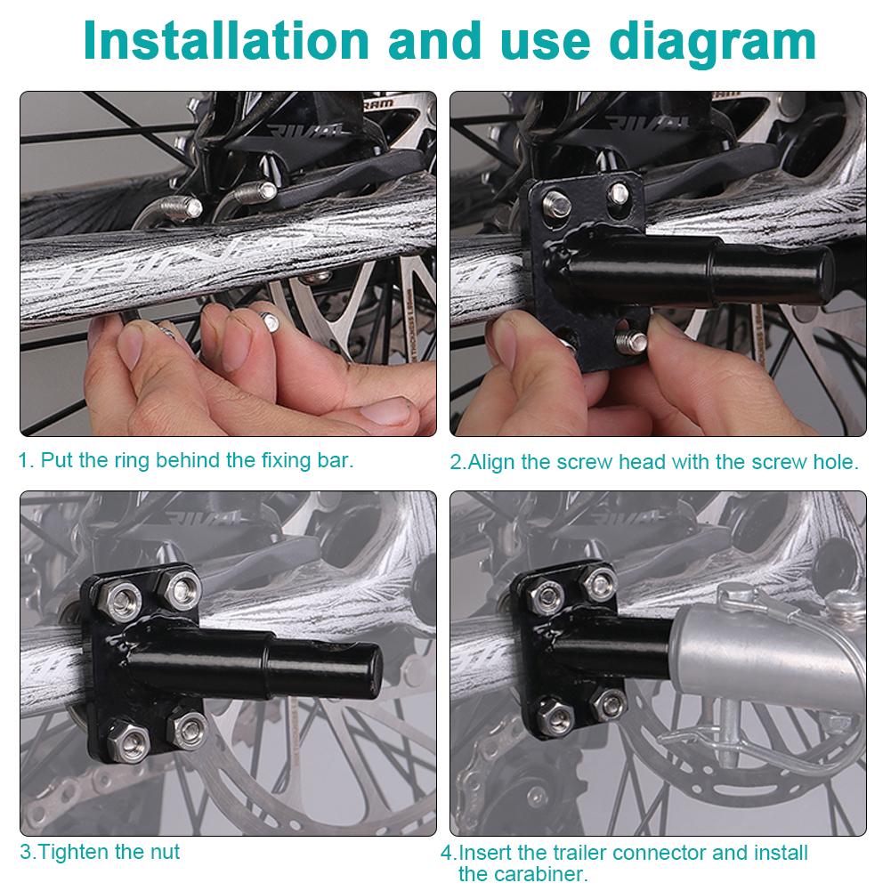 Bike Trailer Hitch Coupler Bike Trailer Hitch Connector Bicycle Trailer Coupler for Childrens Trailers and Most Bicycles