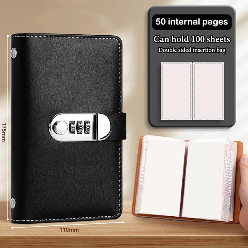 Banknote Storage Book Made Of Pu Material, Can Hold 100 Banknotes, With Banknote Pos, Stamps, Bank Card Storage Book