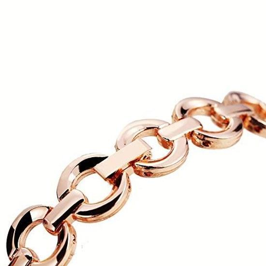 Womens wristwatch gift women quartz One Piece Gears2 watch band (Gold Size)