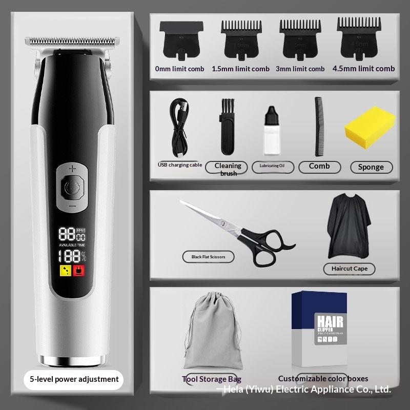 New Style Hair Clipper Household Hair Clipper 5-block Electric Clipper Shaving Head Men's Own Clipper Household Oil Head Carving Push Razor