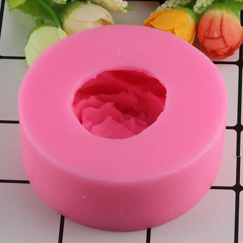 Silicone Molds 3D Peony Shape Flowers Handmade Soap Candle Mold Cake Baking Wedding Decorating Tools