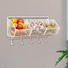 Garlic Ginger Storage Basket for Household Restaurant Farmhouse Black 2 Grids