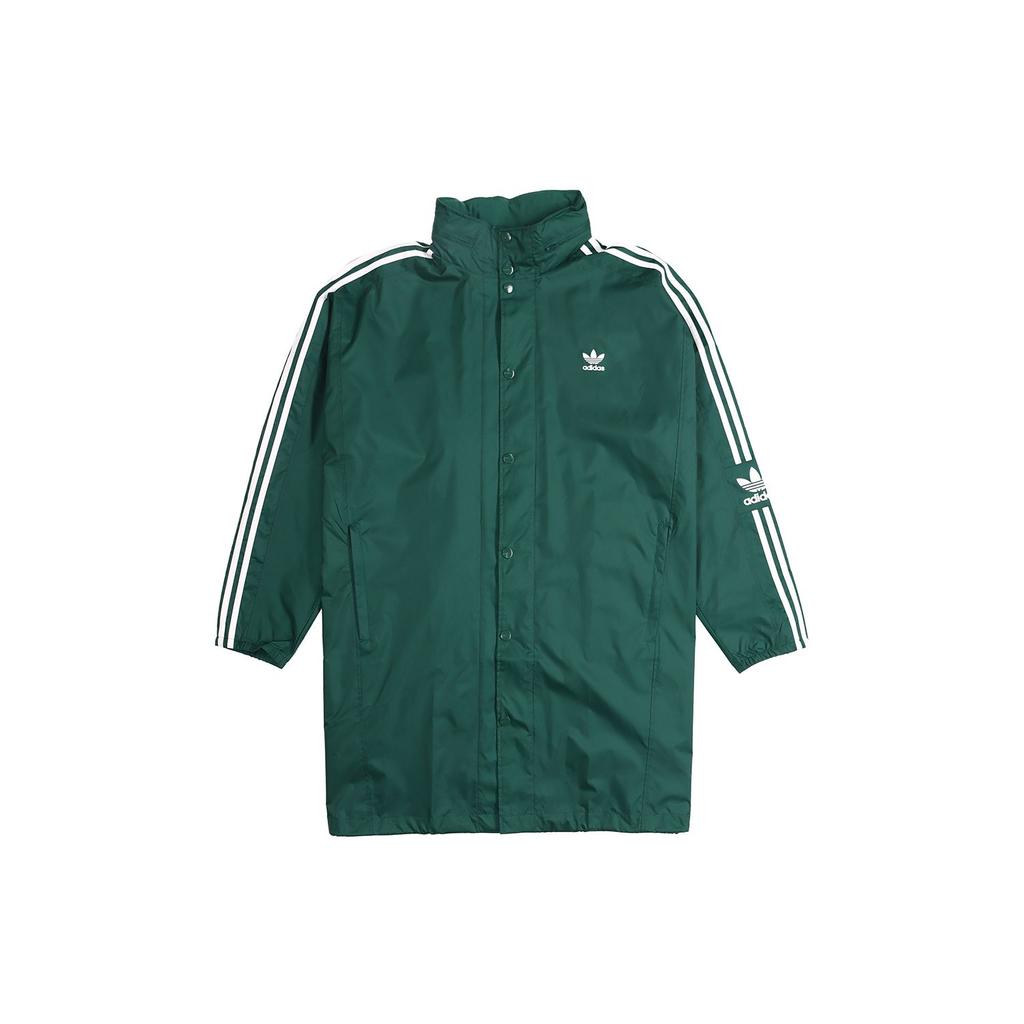 Adidas Originals Trefoil Long WB Hooded Windbreaker Men Outerwear Forest-Green FL0012