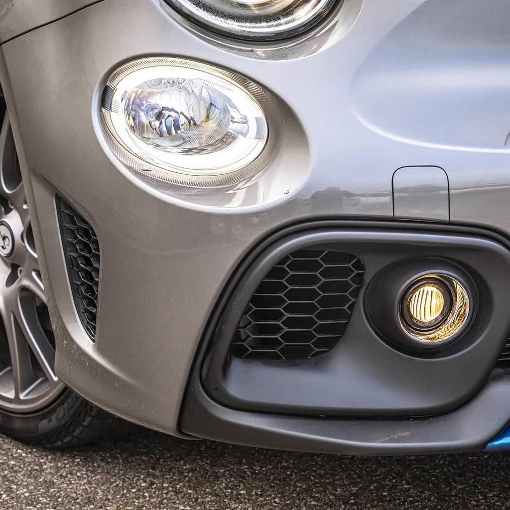 Carbon Fiber Rearview Mirror & Fog Light Grille Cover for 2017+ Fiat 500 Abarth