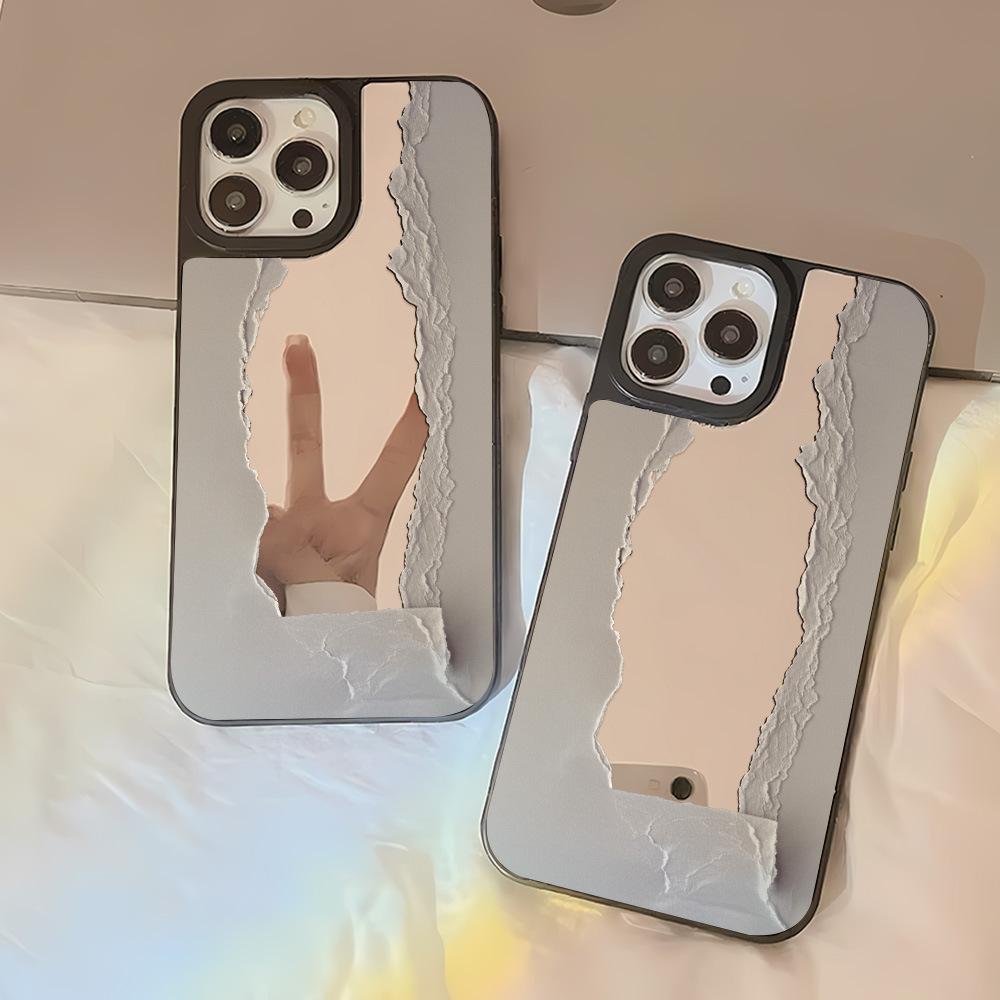 Applicable to Apple 17ProMax mobile phone case 15/16 all-inclusive 13/12 anti-drop 14 makeup mirror advanced simplicity