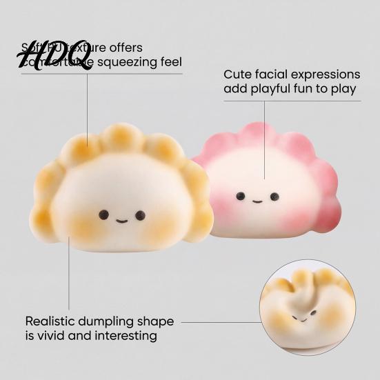 Dumpling Stress Toy Pinching Toy, Relief Soft Elastic Fidget Pressure Release Portable Mini Ball, for Anxiety And Irritability Odorless Glue