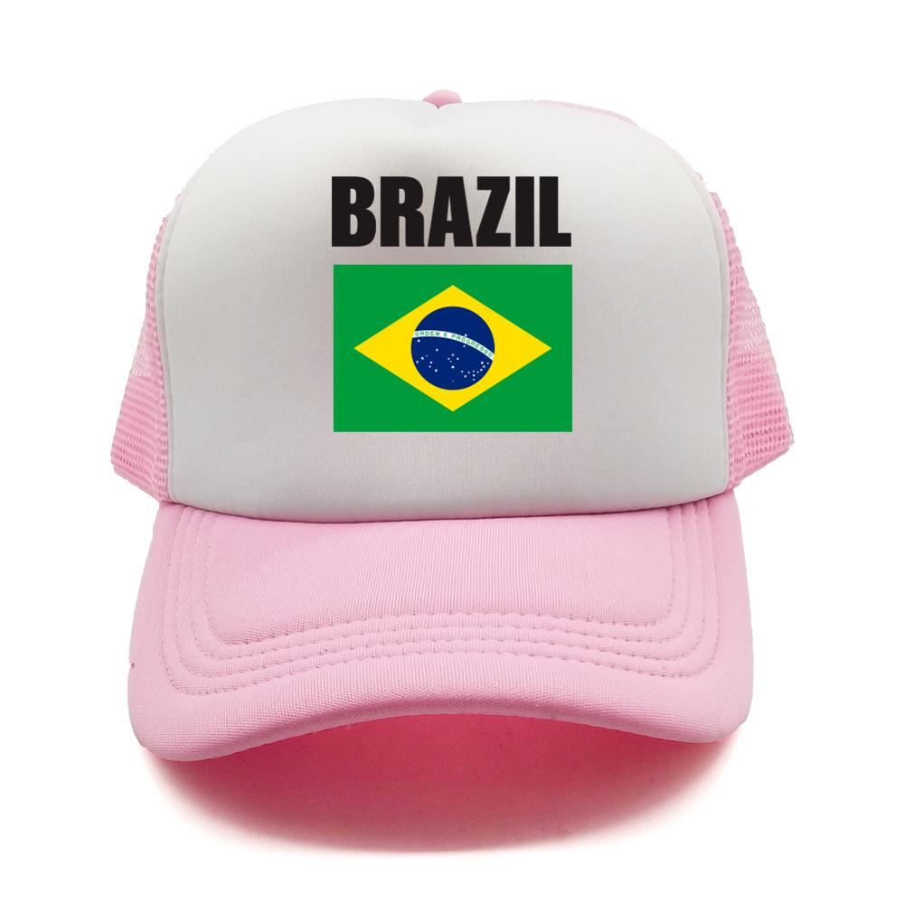 Brazil Flag Trucker Hat Adult Adjustable Mesh Net Country Fans Baseball Cap Unisex Women Hip Hop Dad Gift Hat