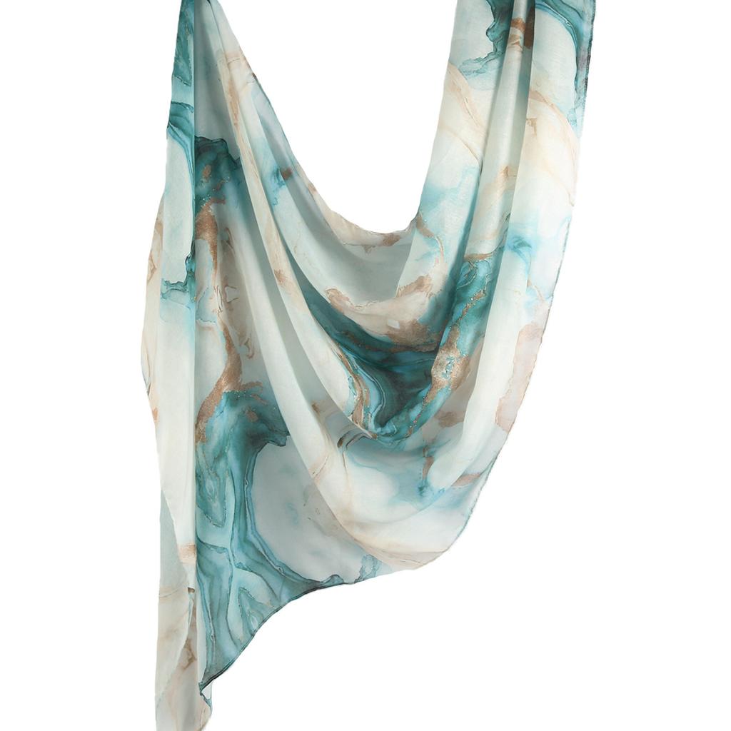 Aquarell Blume Viskose Hijab Schal Atmungsaktiv Weich Lang Mode Schals Kopftuch Paisley Muster Muslimische Hijabs Für Frauen