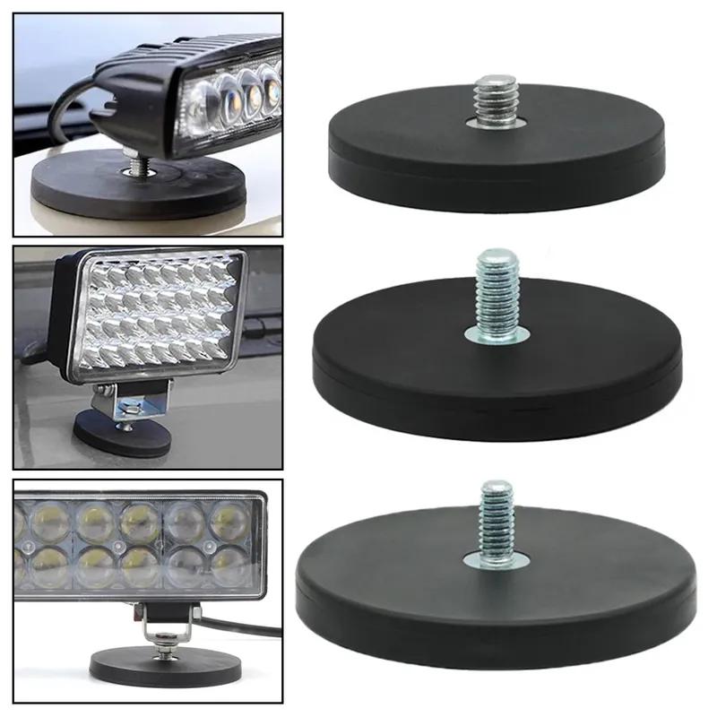 2pcs D43 D66 D88mm External Thread Magnetic Base M6/M8 Mount Clamp Bracket For Car LED Work Light Bar Holder For SUV Offroad