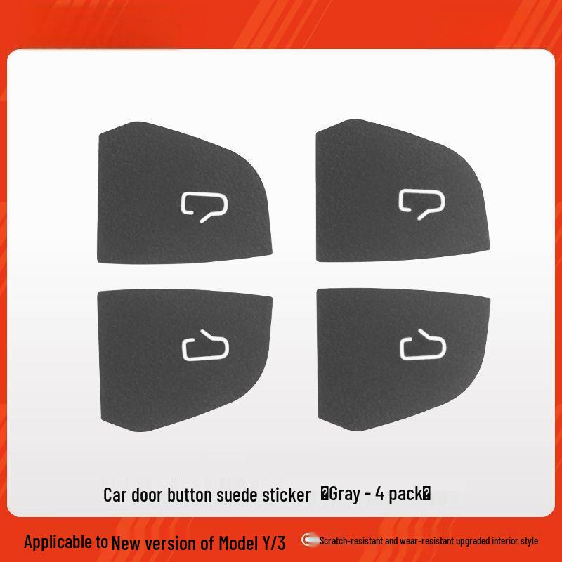 Tesla Model 3/Y Door Button Stickers - New Version Interior Protective Patches
