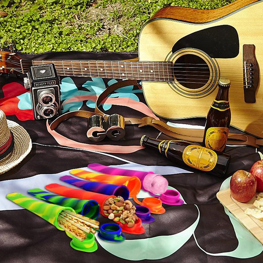 6Pcs Popsicles Molds Reusable Baby Ice Cream Molds Food-Grade Silicone Durable and Safe Popsicle Molds Multi-Colored  Popcical