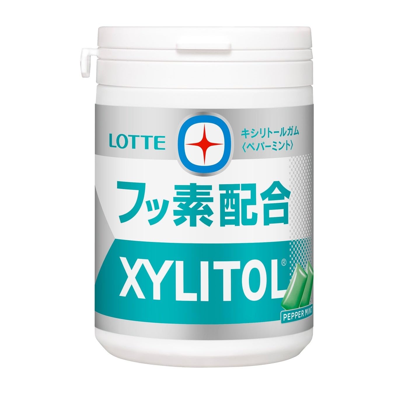 

Lotte Xylitol Gum Fluoride Peppermint Slim Bottle 125g x 6 packs +