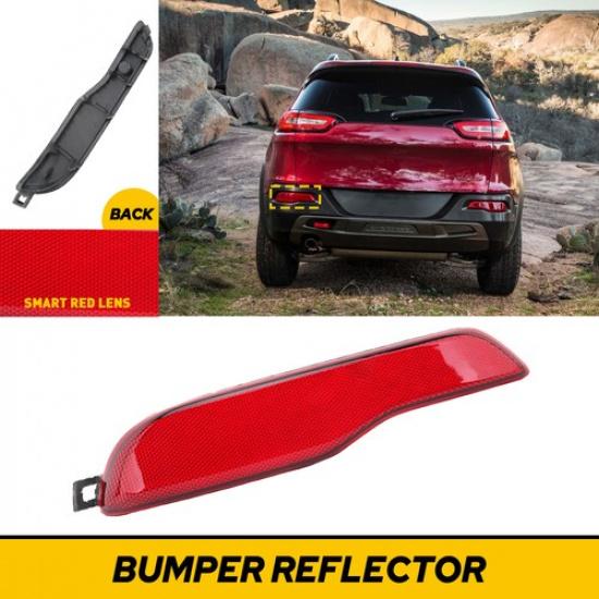 Red Left Driver Rear Bumper Light Reflector For JEEP Cherokee 2014 2015 16-2018