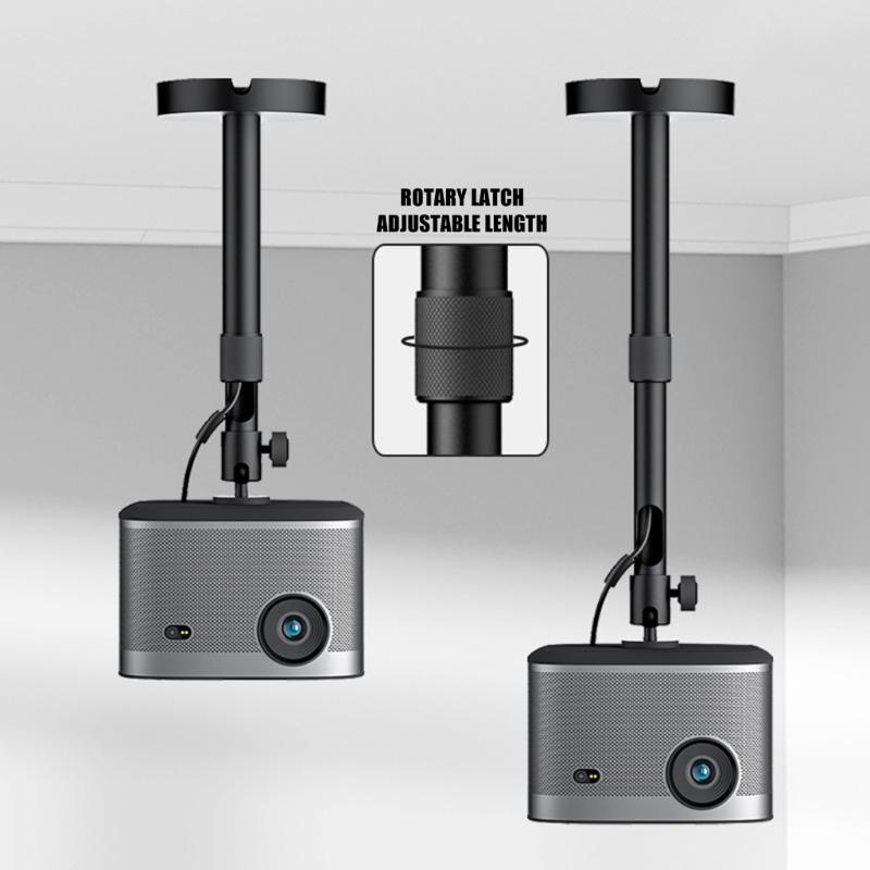 Soporte de Techo Universal para Proyector con Rotación de 360 Grados e Inclinación de 90 Grados para Cine en Casa y Oficina