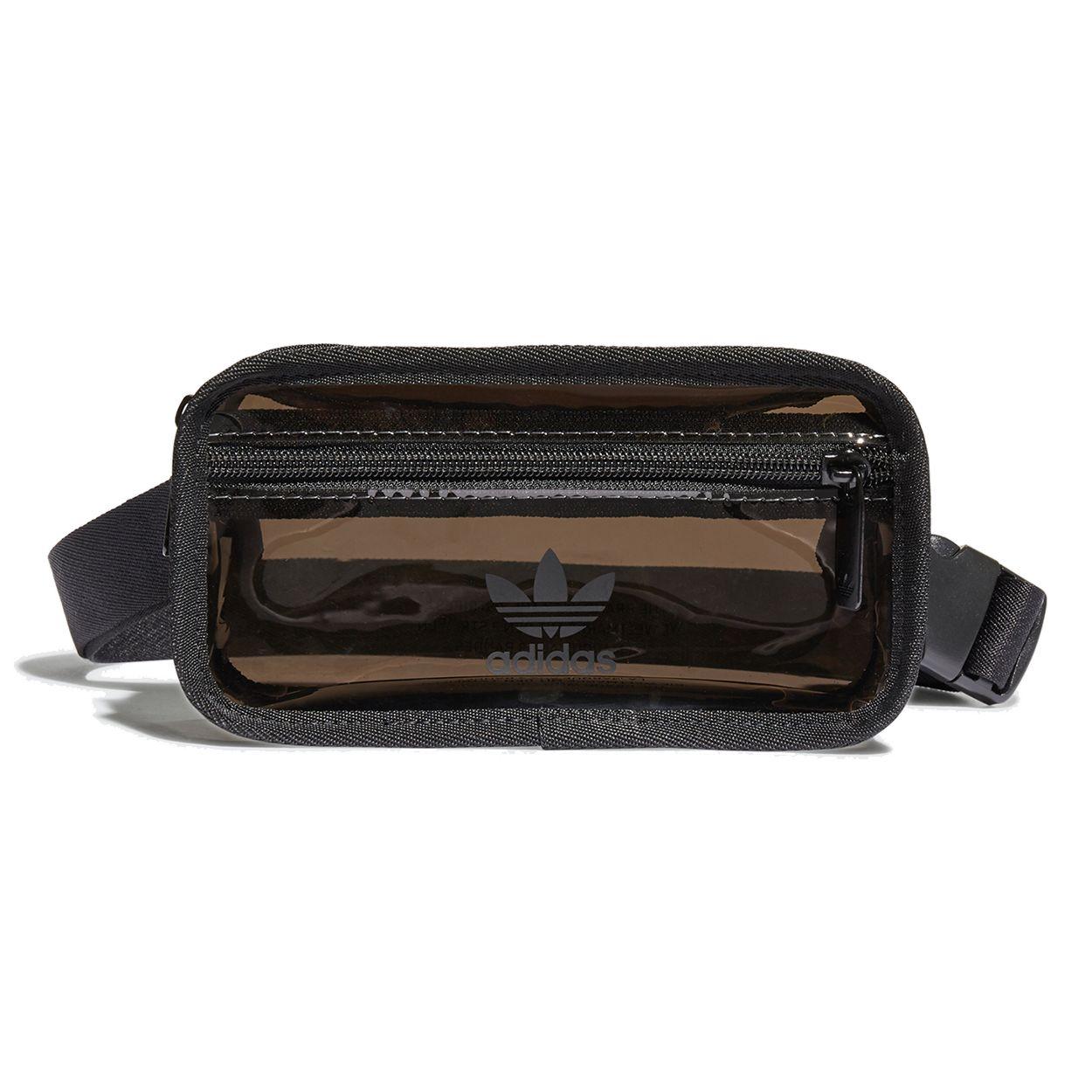 

Adidas Originals Waistbag Brown Transparent Personality Large Logo Simple Casual Trendy TPU Shoulder Chest Waist Bag Unisex bags Black H50994 Black