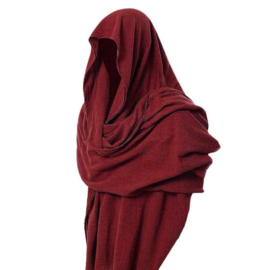 Men Scarf Vintage Soft Fabric Comfortable Breathable Solid Color Keep Warm Spring Male Hood Cloak Medieval Costume for Banquet