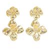 Metal Flower Earrings for Women Design and Light Luxury Exaggerated Drop Earrings Wholesale Gold Plating Jewelries
