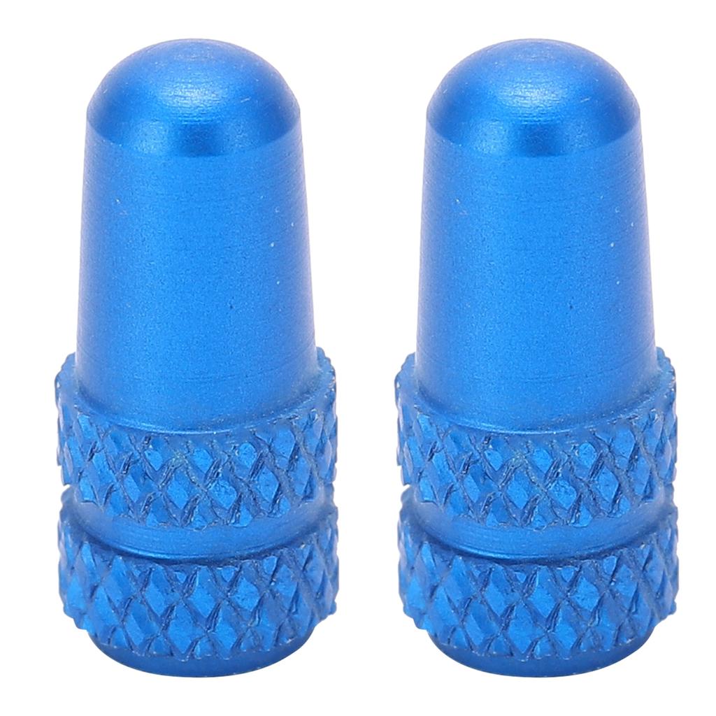 2pcs Presta Valve Caps Aluminium Alloy Presta Cycling Valve Dust Covers Bicycle Tire CapsLight Blue