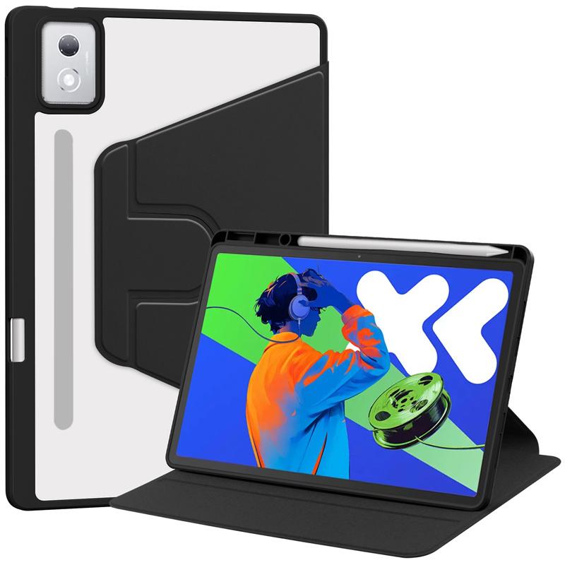 Pour étui Idea Tab Pro 12.7 avec porte-stylo, support rigide en acrylique rotatif à 360 degrés, pour étui Idea Tab Pro 12 7 pouces tb373fu Idea Tab Pro 12.7 in noir