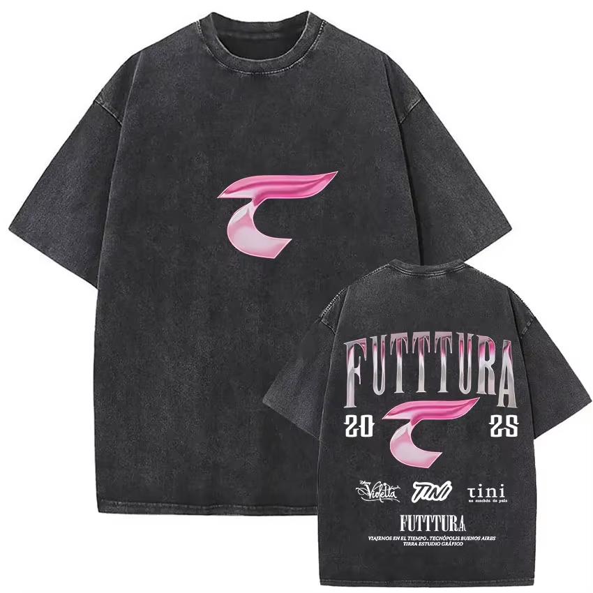 A Ella Le Gusta Tini Stoessel Album 2026 Vintage Washed T Shirts Men Women Harajuku Clothing Fashion Trendy Tee