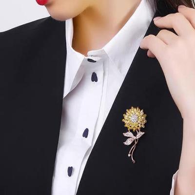 1 Stück Sonnenblumen Broschen Damen Herren Blumen Hochzeiten Büro Brosche Pins Geschenke