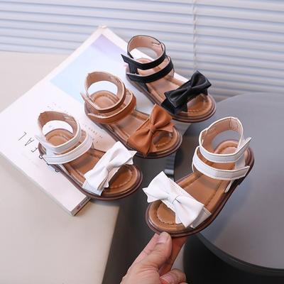 Mädchensandalen Sommer Schleifchen Sandalen Hausschuhe Kleinkind Mädchen Sandalen mit weicher Sohle Römische Sommerschuhe für Kinder