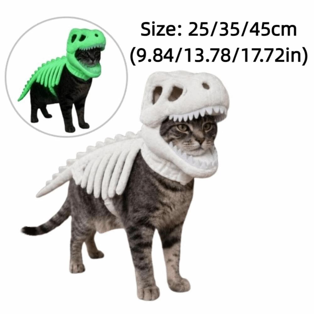 Szkielet Dinozaura Świecący w Ciemności Kostium dla Zwierzęcia Domowego Lśniący Kostium Halloweenowy dla Zwierzęcia Domowego Impreza Halloweenowa