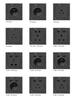 Customized British 13A UK Standard Wall Switch 16A Universal Socket 2.1A USB Outlet Light 4 Gang Single Pole 4-way Natural Stone