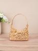 6 Colors Sequins Handbags Double Knot INS Solid Color Sequins Shoulder Bag Underarm Bag Phe Purse Evening Clutch Bags Handbag