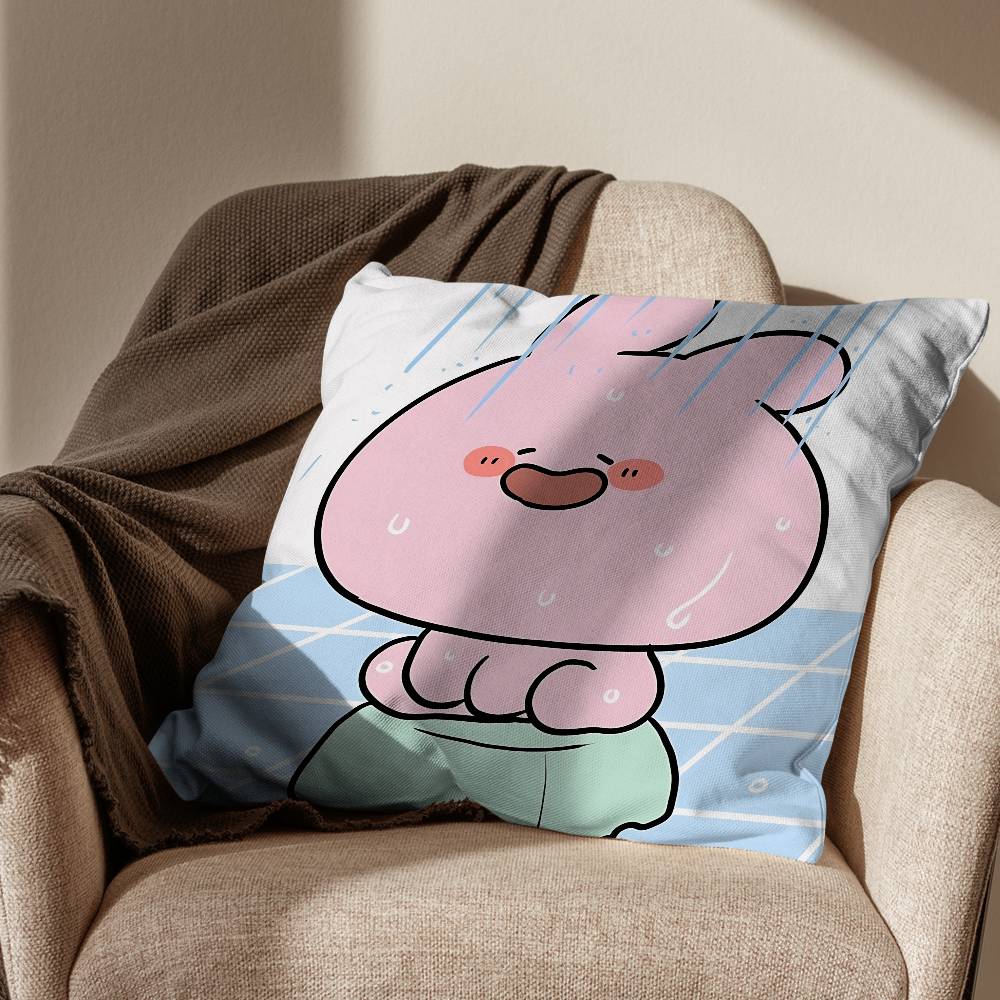 

cute pink Rabbit Asamimichan Cushion Cover Suitable For Sofa Car Bedroom Office Cushions Decorative Pillow Case 30x30cm