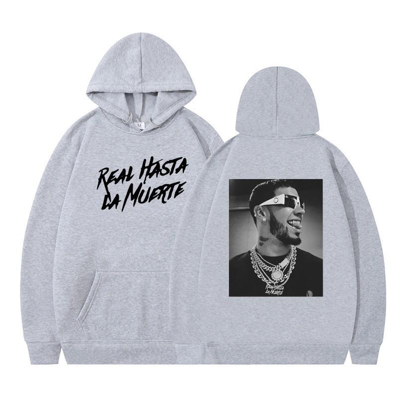 Fashionable Sweatshirt Cool Boy Pattern Front Back Prints Comfortable Outerwear Men's Warm Loose Winter Hoodie