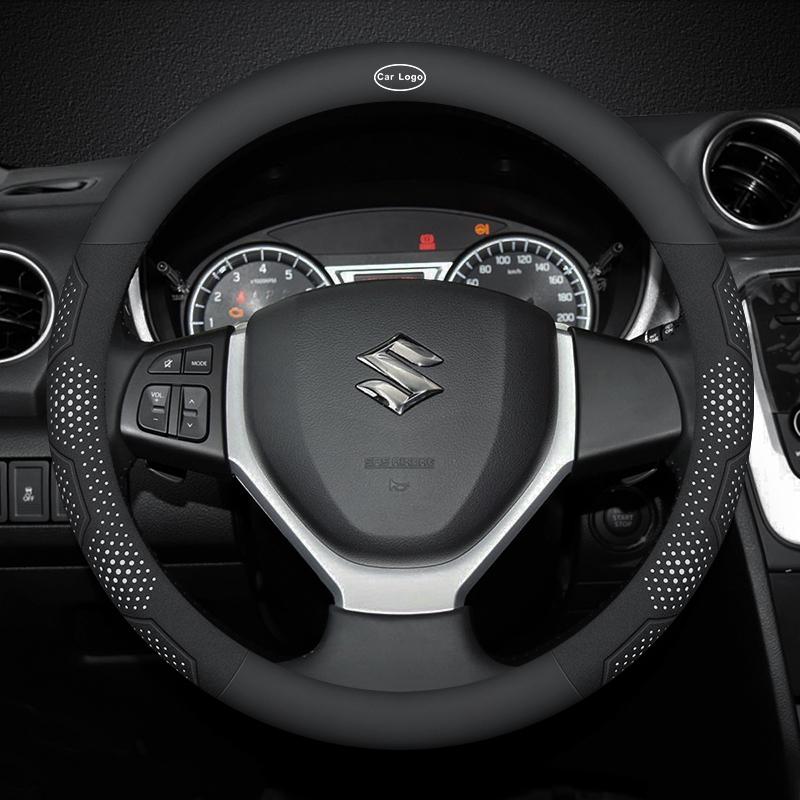 

Для Suzuki S-Cross Swift SX4 Vitara Jimny Grand-Vitara Baleno Автомобільні Аксесуари: Чохли на Кермо зі Замші, Вуглецевого Волокна, Шкіри
