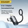 Essager 2-in-1 Lightning/Micro USB Adapter Fast Charging USB Type C Female Connector for iPhone 17 16 15 14 13pro iPad Converter