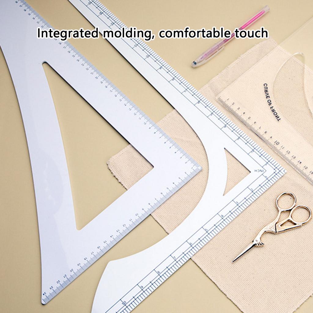 Patchwork Ruler Multifunctional Plastic Ruler Universal Quilting Ruler with Clear Scale for Sewing Quilting & Crafting