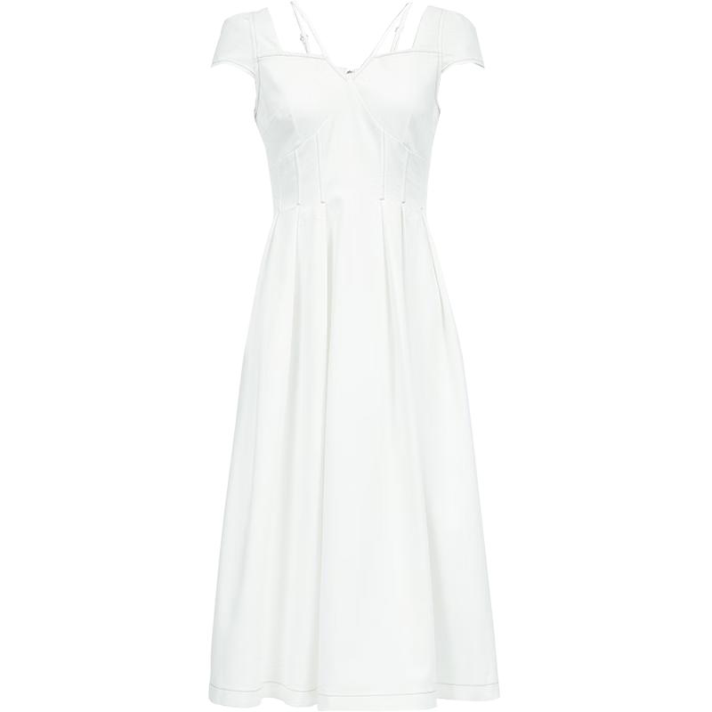 

ONLY Women s 2025 Spring Waist-Cinching Denim Maxi Dress M
