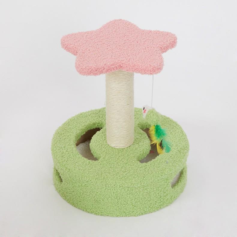Compact Cat Tree with Sisal Scratching Post, Bed, and Scratch Board for Small Spaces - Ideal for Kittens and Adult Cats