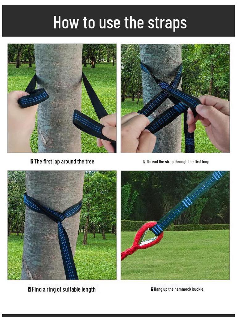Reinforced Wooden Stick Canvas Outdoor Camping Hammock