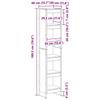 Bookshelf Black Oak Effect 40 X 30 X 189.5 Cm