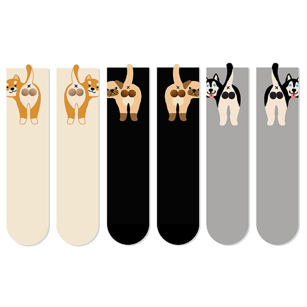 1/2pair Socks Kawaii Cartoon Cute Dog Cat Socks with Balls Female Home Floor Sleeping Animal Crew Cotton Sock For Cat Dog Lover