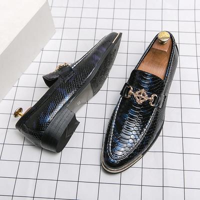 British Style Pointed Loafers Luxurious Banquet Dress Shoes Men's Genuine Leather Shoes Soft Soles Comfortable Men's Flat Shoes