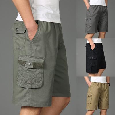 Sommer männer Military Cargo Shorts Solide Multi Tasche Casual Fitness Lose Arbeit Hosen Sommer Männliche Taktische Shorts Jogger