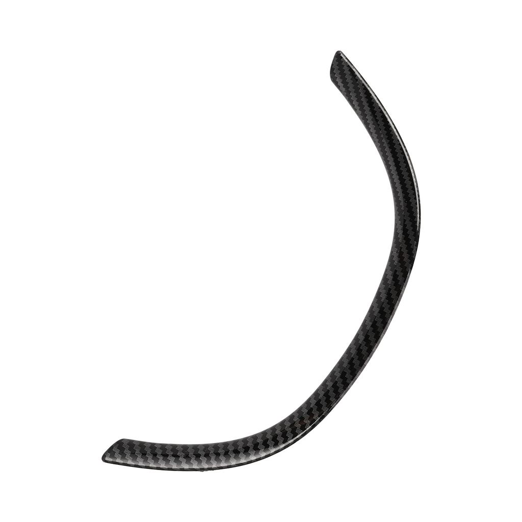 Steering Wheel Panel Cover Decor Sticker Strip Trim Fit for 5 Series F10 2011‑2017Carbon Fiber Style Glossy Black
