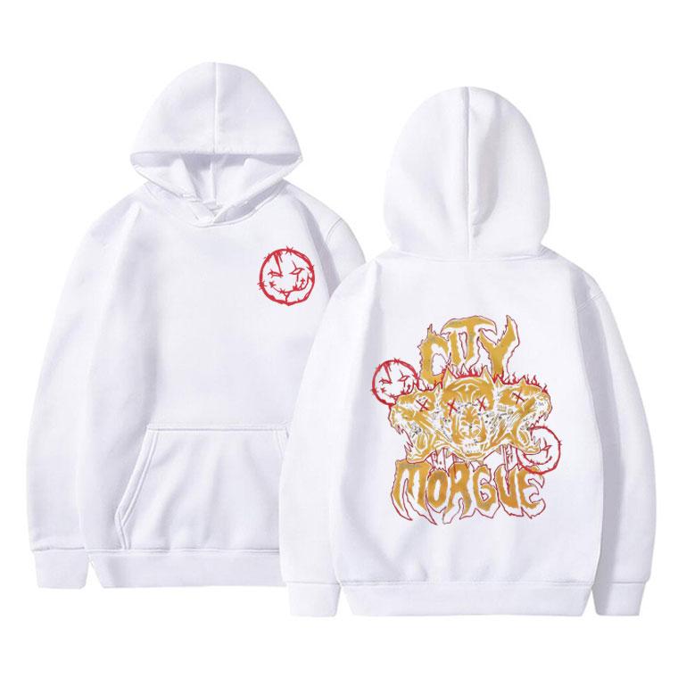 Rapper City Morgue Hip Hop Oversized Hoodie Herren Damen Mode Lässiges Sweatshirt Marken-Herren-Hoodies Männlich Beliebte Streetwear