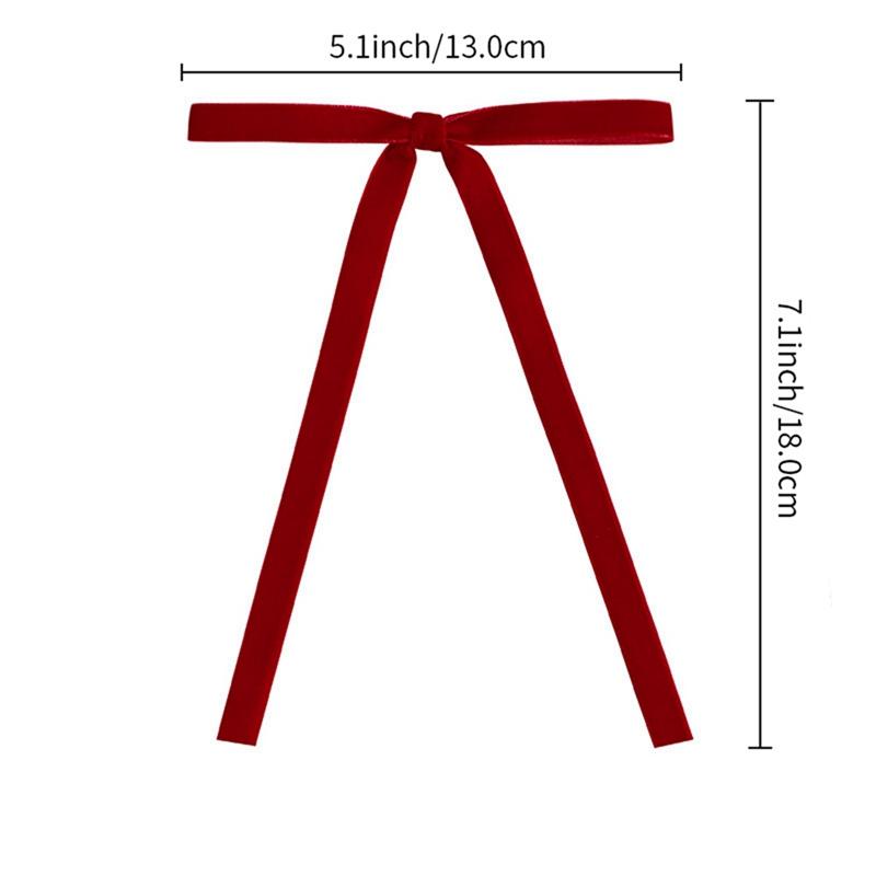 

24 шт./набор Бархатные рождественские банты для рождественской елки Бархатное украшение для рождественской елки Деревенские поделки Подарочные банты Бант из бархатной ленты 24pcs