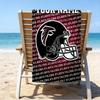Custom Name Beach Towel Atlanta-Falcons Rise Up Beach Towel, Soft Microfiber, Gift for Her/Him, Birthday, for Pool, Beach, Travel, Fan gifts