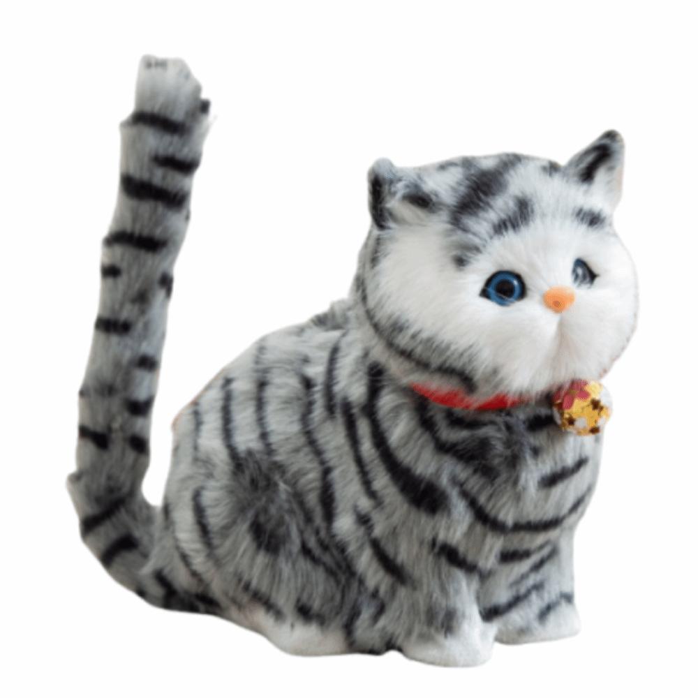 Fluffy Simulation Cat Plush Toy Cute Imitation Cat Plush Doll Plush Cats with Sound  Easter Gifts